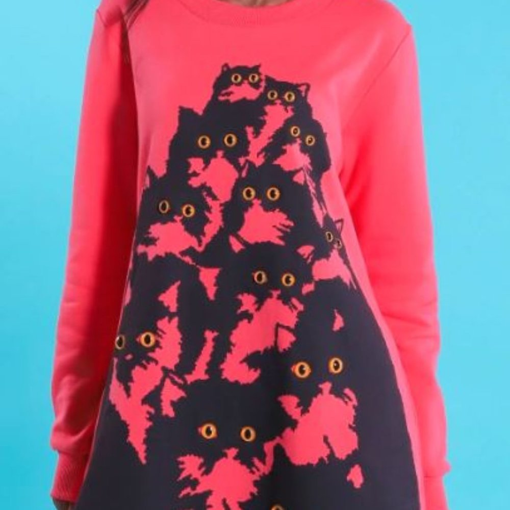 Pretty Snake Sweatshirt dress-pockets